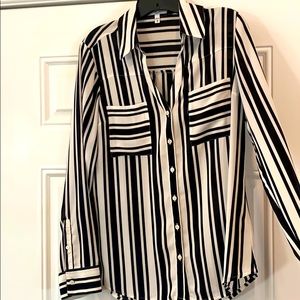 Express Slim Fit Portofino striped blouse